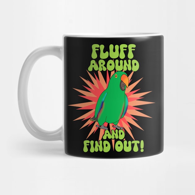 Fluff around and find out - male eclectus by FandomizedRose